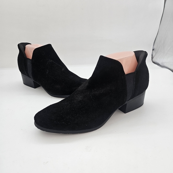 Kenneth Cole Reaction Side EZ-ON Ankle Booties Black Suede Women’s Size 9.5 - Picture 3 of 15